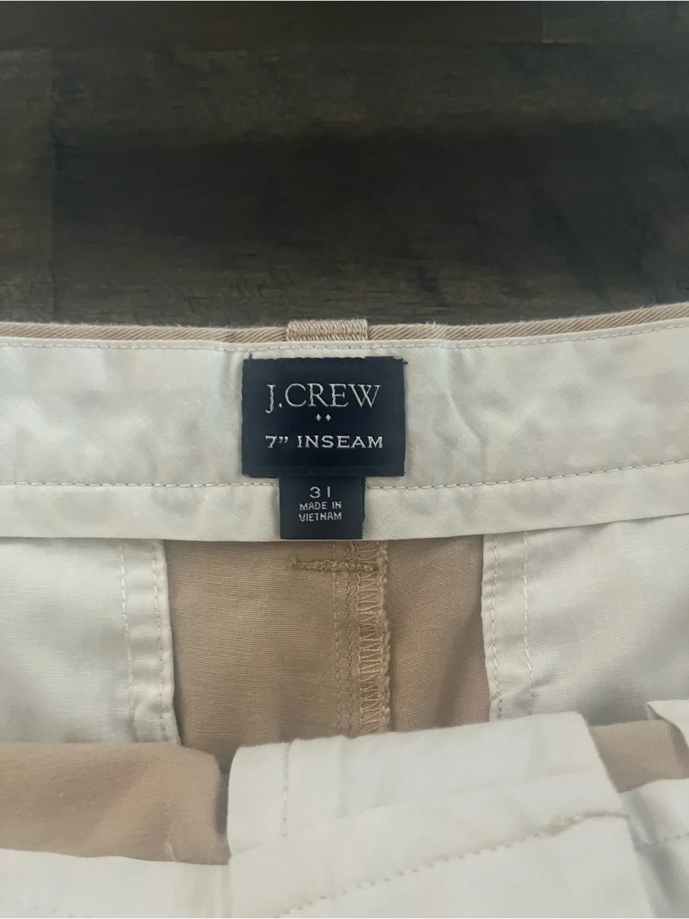 MENS J. CREW KHAKI SHORTS